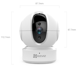CAMARA IP EZVIZ REDONDA WIFI (C6C 720P), 1MPX, ICR.0LUX CON IR 10M. LENTE FIJO DE 4MM. H.264. DC5V. 