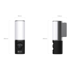 CAMARA IP EZVIZ DE SEGURIDAD CON LAMPARA DE PARED,WIFI (4MP, W1) VISION NOCTURNA A COLOR, IP 65, AUD