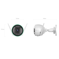 CAMARA IP EZVIZ BULLET WIFI (C3N 1080P/2.8MM) VISION NOCTURNA EN COLOR 2MPX , ICR, 0LUX CON IR. H. 2