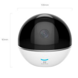 CAMARA IP EZVIZ REDONDA WIFI (C6C 1080P), 2MPX, ICR, 0LUC CON IR 10M LENTE FIJO DE 4MM H.264 DC5V DW