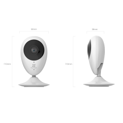 CAMARA IP EZVIZ WIFI (C2C 1080P),HD, DETECCION PIR A 5M, ICR, 0LUX CON IR, 2.8MM, 15FPS, H.265 DC5V/
