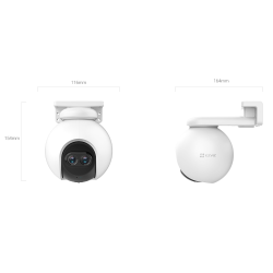 CAMARA IP EZVIZ WIFI (C8PF 2MP) 2.8 MM + 12MM.LENTES DUALES. IR HASTA 30M. IP65. MICROSD HASTA 512G