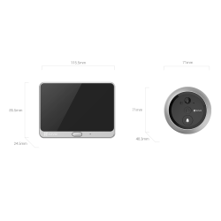 CAMARA Y PANTALLA IP EZVIZ WIFI DP2C 2MP, VISION NOCTURNA 5M, DETECCION DE MOVIMIENTO BAT 4600MAH MI
