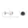 CAMARA IP EZVIZ BULLET WIFI (C3WN 1080P), 2MPX, ICR, 0LUX CON IR, 2.8MM H.264 DWDR. 3D DNR BLC .12V 